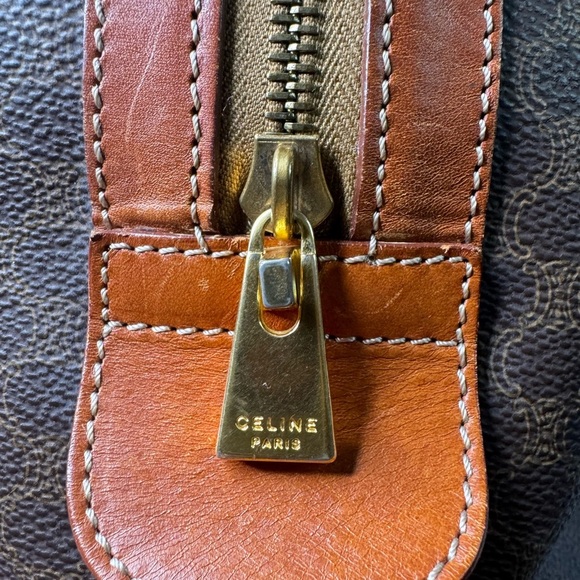 CELINE Boston Macadam Bag Large Spacious Brown Duffel Weekender - Picture 10 of 13